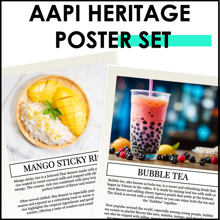 AAPI Heritage Month Posters | Food & Cultural Celebration