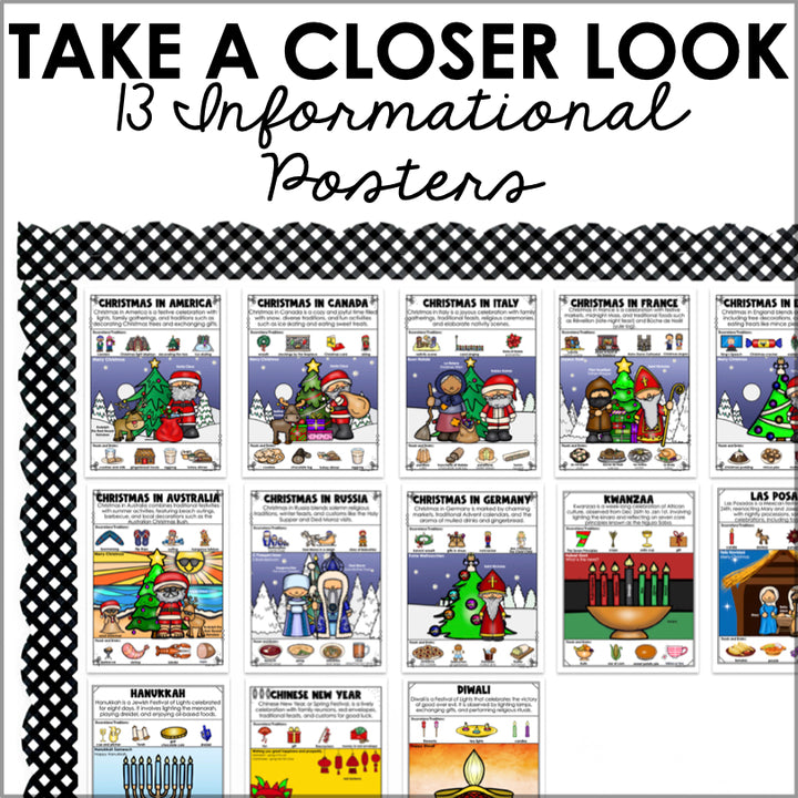 Holidays Around the World Posters | Celebrate Christmas Traditions Globally