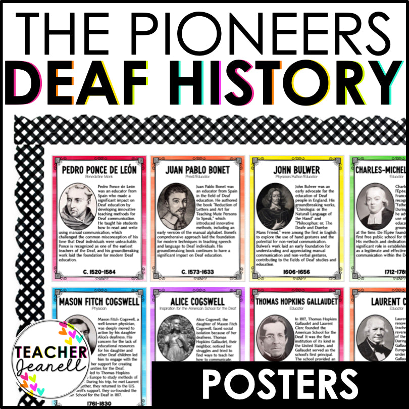 Deaf History Month Posters | Trailblazers Who Shaped Deaf Education and Culture