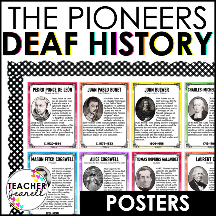 Deaf History Month Posters | Trailblazers Who Shaped Deaf Education and Culture