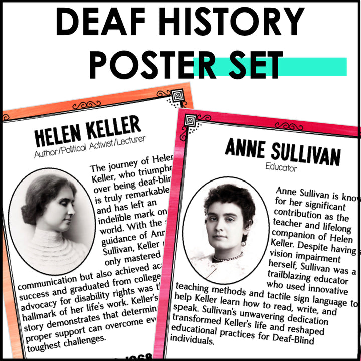 Deaf History Month Posters | Trailblazers Who Shaped Deaf Education and Culture