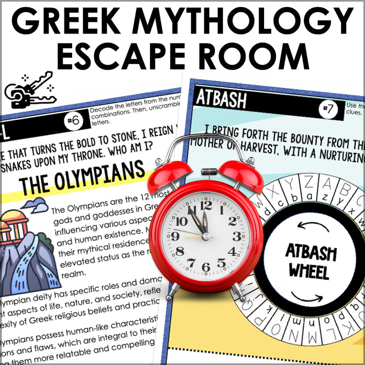 Greek Mythology Escape Room Trivia Game | Save Olympus in a Puzzle-Packed Quest