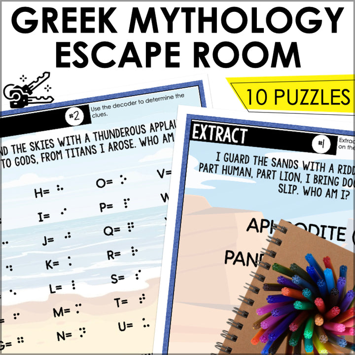 Greek Mythology Escape Room Trivia Game | Save Olympus in a Puzzle-Packed Quest