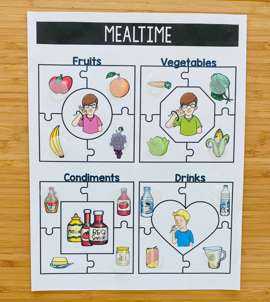 ASL Mealtime File Folder Activity | Learn Food Vocabulary with Sign Language