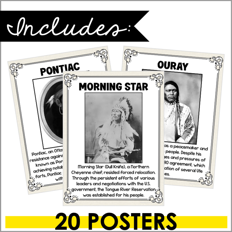 Native American Heritage Month Poster Set | Indigenous Peoples' Day Classroom Decor