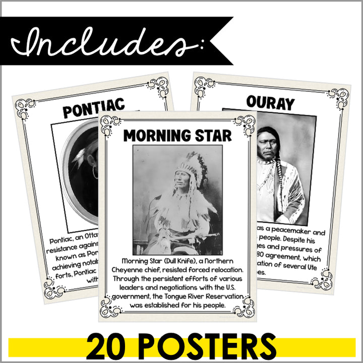Native American Heritage Month Poster Set | Indigenous Peoples' Day Classroom Decor