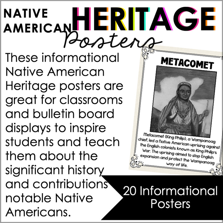 Native American Heritage Month Poster Set | Indigenous Peoples' Day Classroom Decor