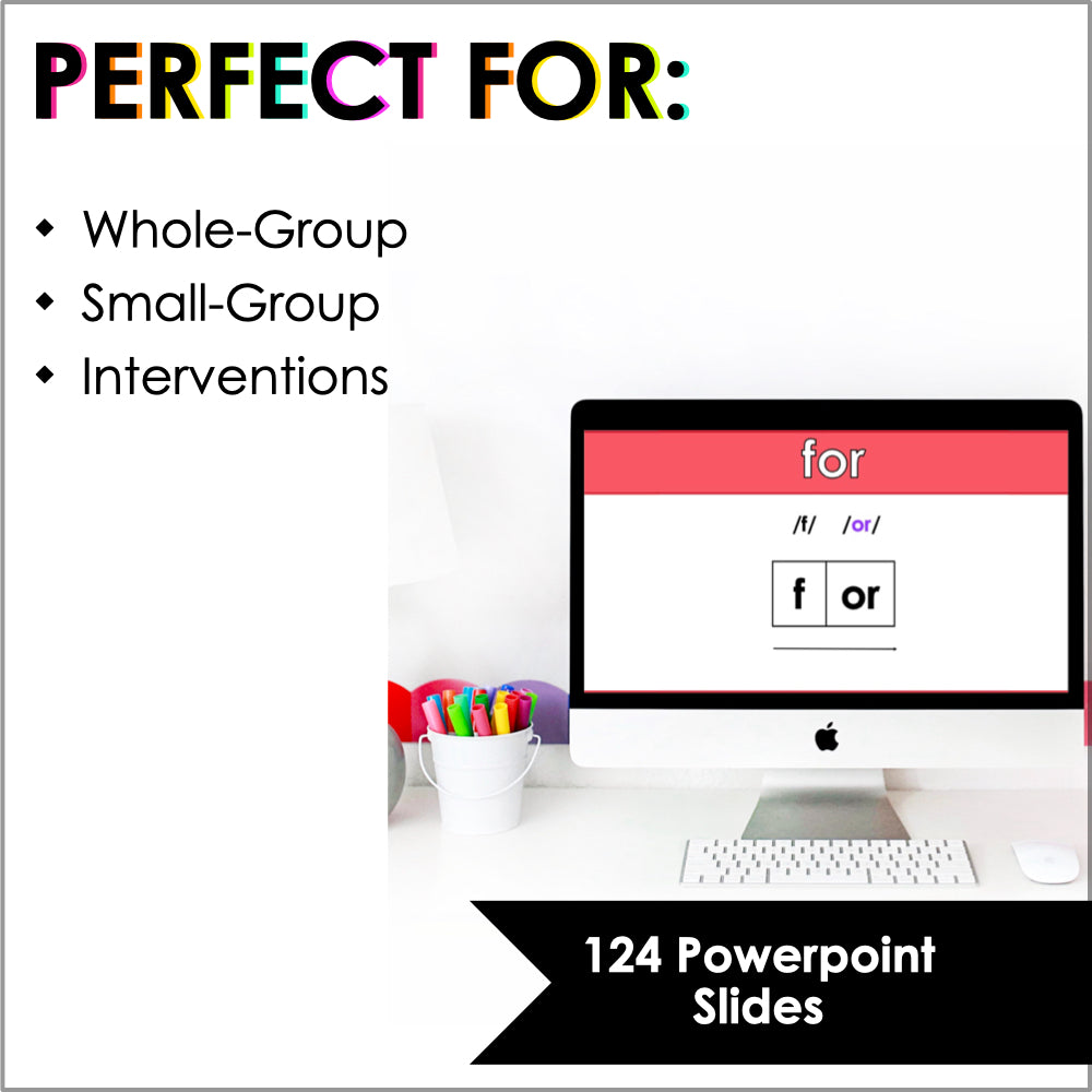HMH Into Reading First Grade Irregular Sight Word Slides | Heart Word Mapping