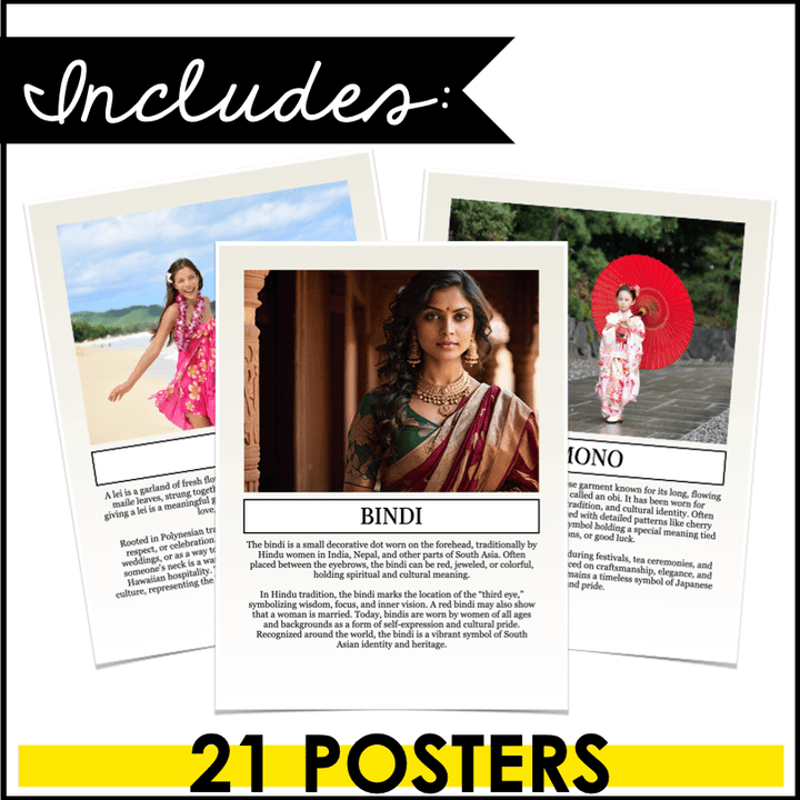 AAPI Heritage Month Bulletin Board Posters Food & Cultural Celebration - Teacher Jeanell