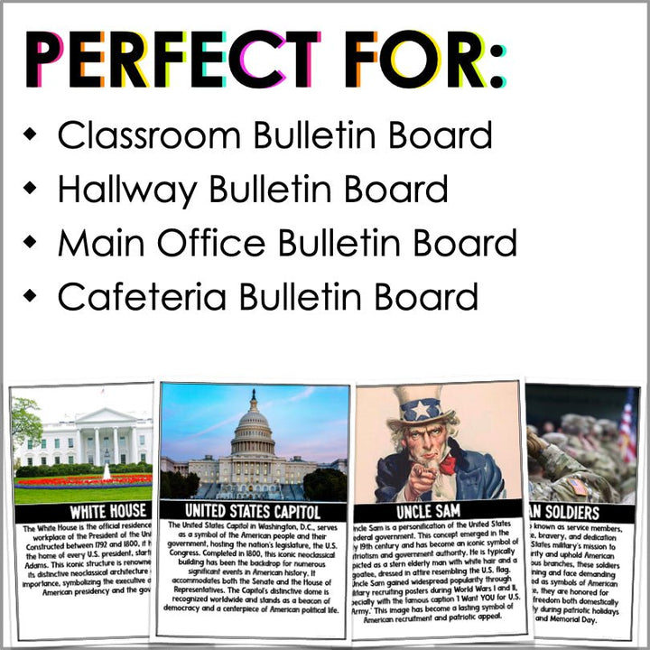 American Heritage: Iconic Symbols of the U.S. Poster Set - Teacher Jeanell