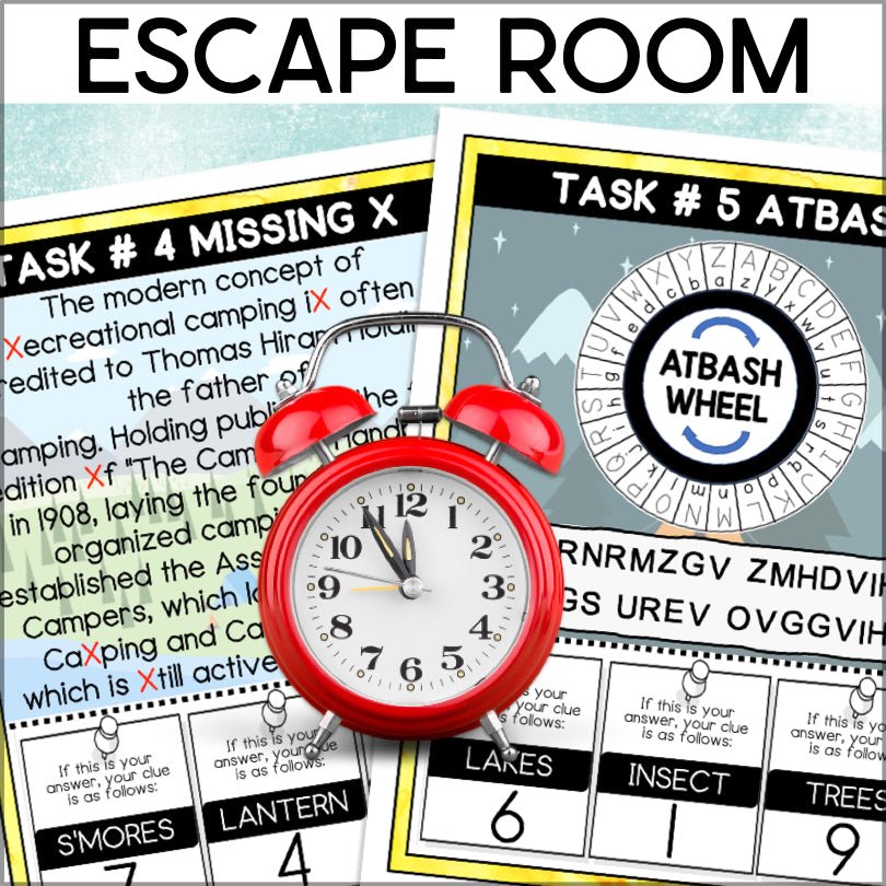 Camp Adventure Printable Escape Room Game - Teacher Jeanell