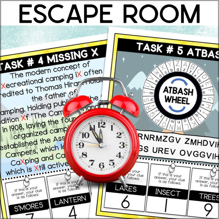 Camp Adventure Printable Escape Room Game - Teacher Jeanell