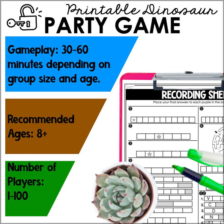 Dinosaur Escape Room Trivia Game for Kids - Teacher Jeanell