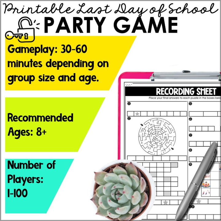 End of the School Year Escape Room Kit - Printable and Engaging Game - Teacher Jeanell