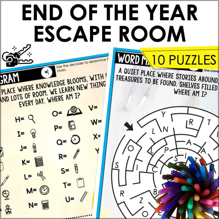 End of the School Year Escape Room Kit - Printable and Engaging Game - Teacher Jeanell