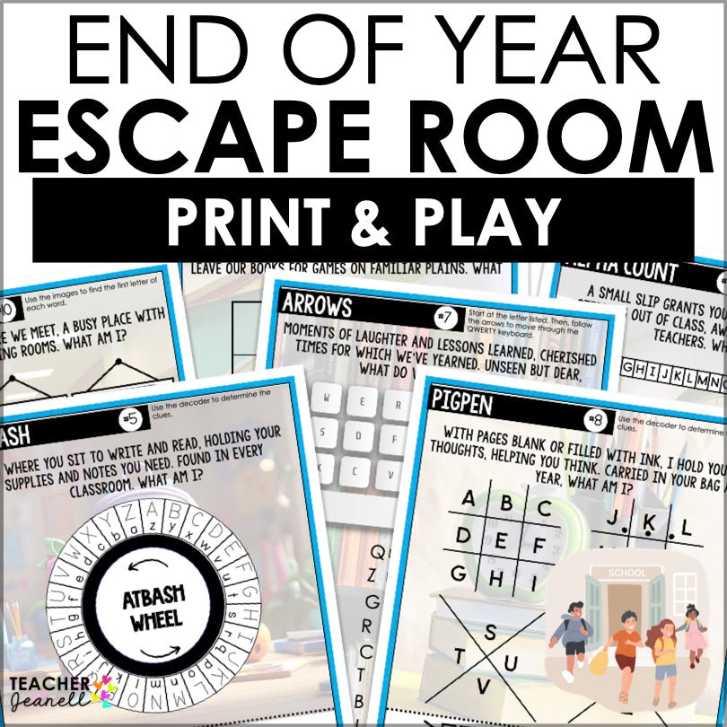 End of the School Year Escape Room Kit - Printable and Engaging Game - Teacher Jeanell
