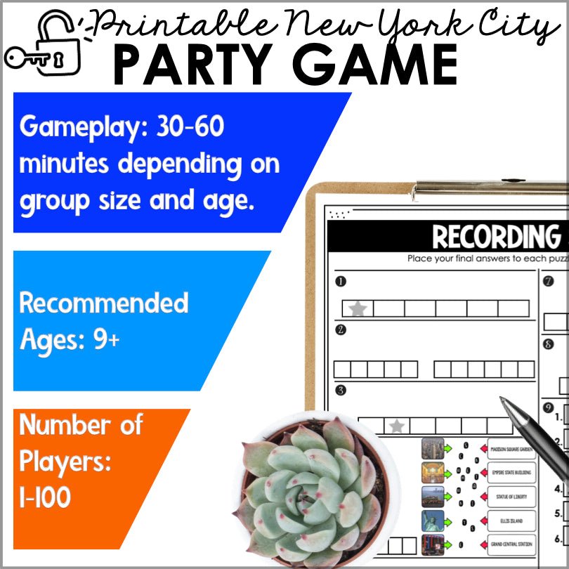 Escape the Big Apple: NYC Heist Trivia Game - Printable Escape Room Family Game Educational Puzzle - Teacher Jeanell