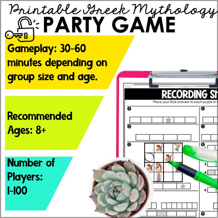 Greek Mythology Escape Room Trivia Game - Teacher Jeanell
