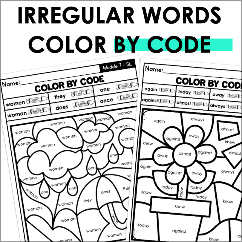 HMH Into Reading First - Grade Irregular Sight Words Color by Code Activity - Teacher Jeanell