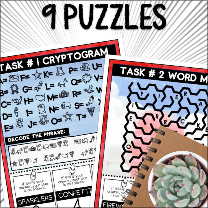 Independence Day Fourth of July Escape Room Game - Teacher Jeanell
