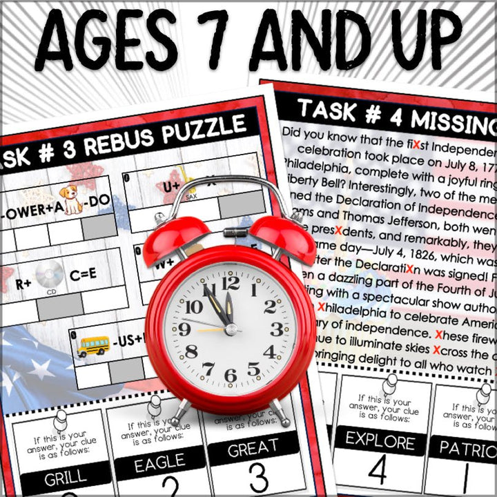 Independence Day Fourth of July Escape Room Game - Teacher Jeanell