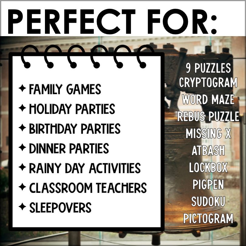 Independence Day Fourth of July Escape Room Game - Teacher Jeanell