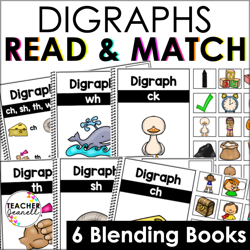 Interactive Digraph Blending Books – Hands - On Phonics for Early Readers - Teacher Jeanell