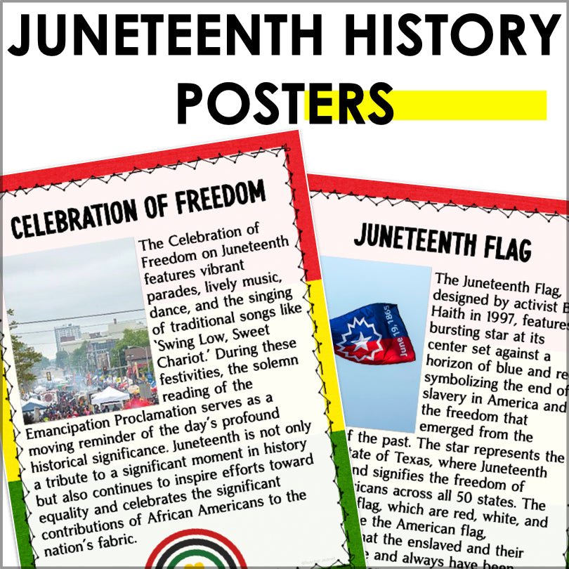 Juneteenth History Bulletin Board Display | Freedom Day Poster Set - Teacher Jeanell