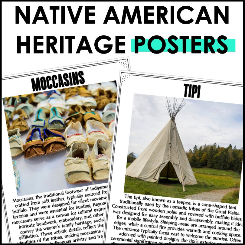 Native American Heritage Posters Food & Culture - Teacher Jeanell