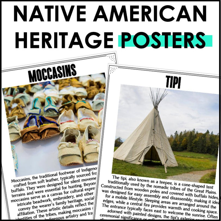 Native American Heritage Posters Food & Culture - Teacher Jeanell