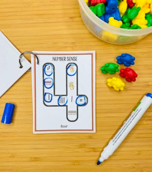 Fine Motor Skills Activities | Beginning Sounds and Number Sense Task Cards