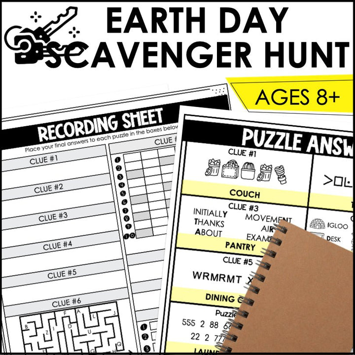 Printable Earth Day Scavenger Hunt Kit | Eco-Friendly Indoor Adventure Game for Kids and Families - Teacher Jeanell