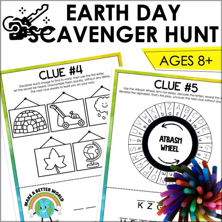 Printable Earth Day Scavenger Hunt Kit | Eco-Friendly Outdoor Adventure Game for Kids and Families - Teacher Jeanell