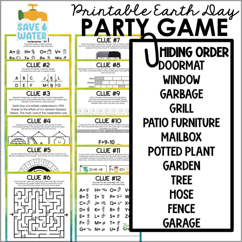 Printable Earth Day Scavenger Hunt Kit | Eco-Friendly Outdoor Adventure Game for Kids and Families - Teacher Jeanell