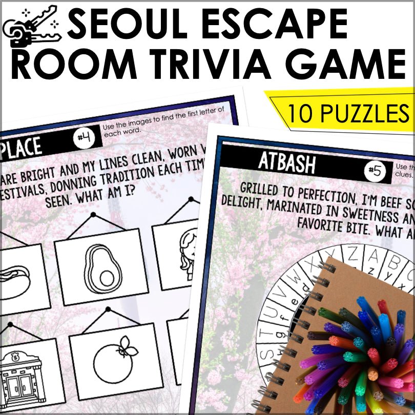Seoul Escape Room Trivia Game for Kids - Teacher Jeanell