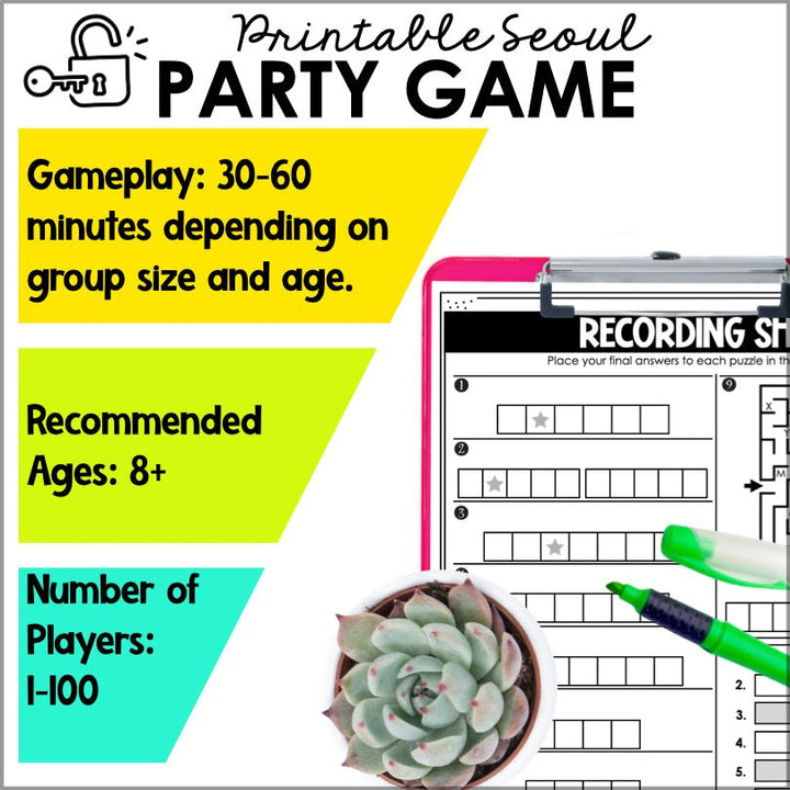 Seoul Escape Room Trivia Game for Kids - Teacher Jeanell