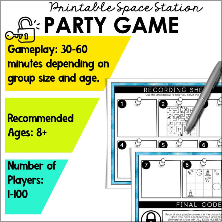 Space Adventure Escape Room Game - Teacher Jeanell