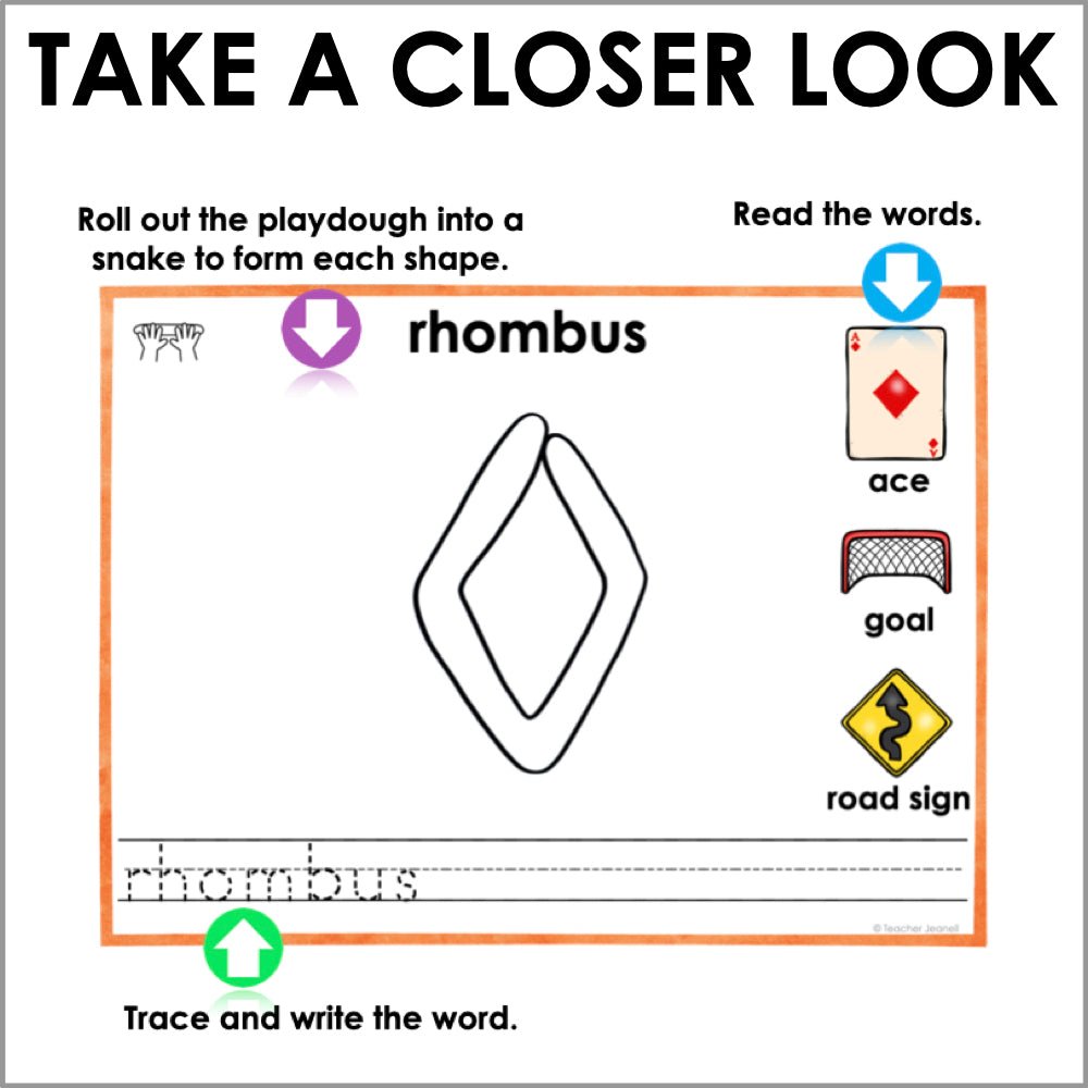 2D Shapes Playdough Mats - Teacher Jeanell