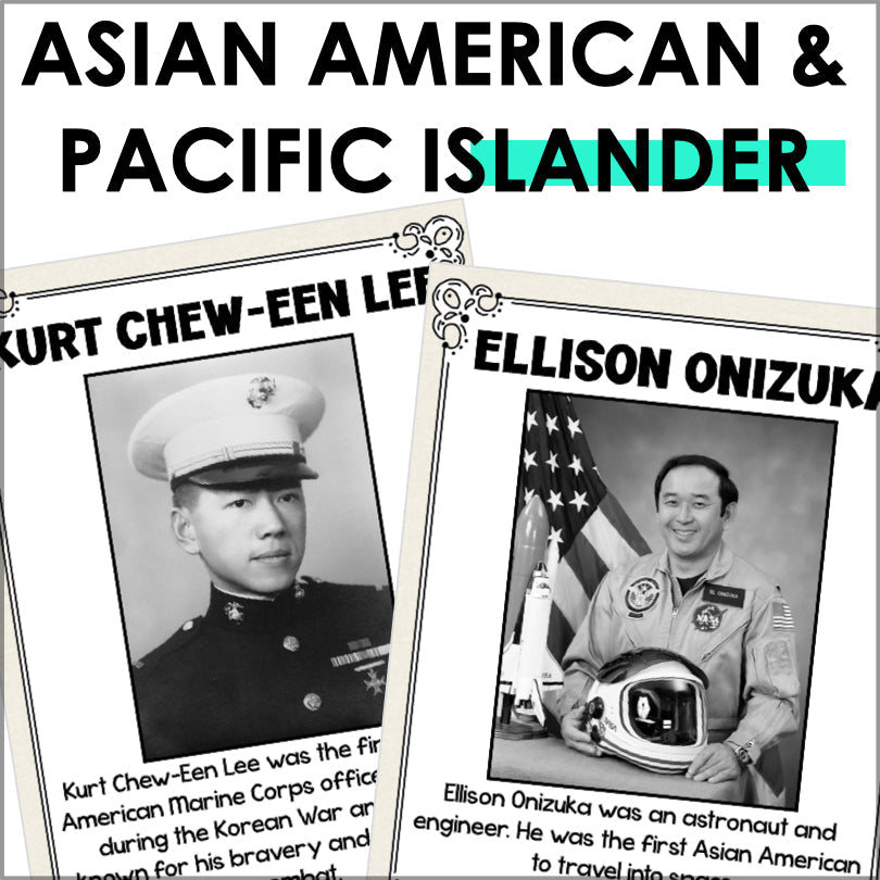 AAPI Asian American and Pacific Islander Poster Set - Teacher Jeanell