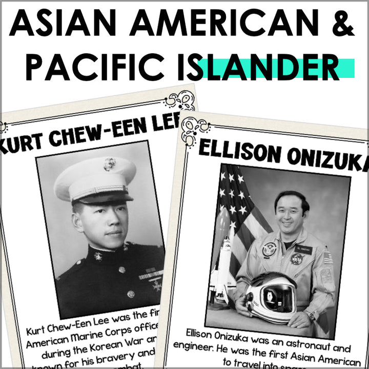 AAPI Asian American and Pacific Islander Poster Set - Teacher Jeanell