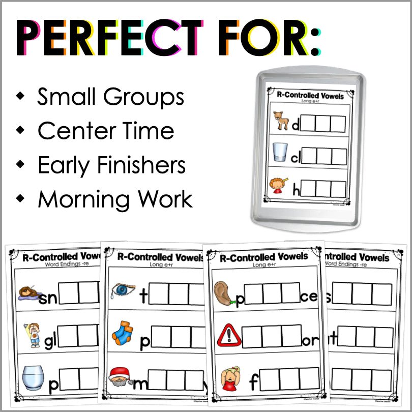 Advanced R-Controlled Vowels Magnetic Letter Activities - Teacher Jeanell