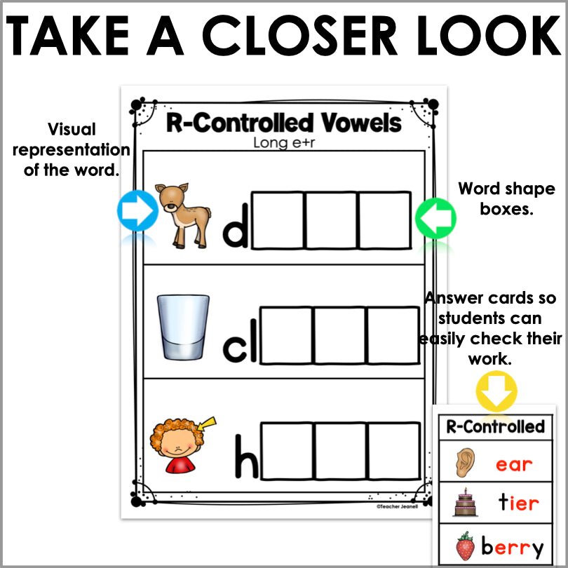 Advanced R-Controlled Vowels Magnetic Letter Activities - Teacher Jeanell