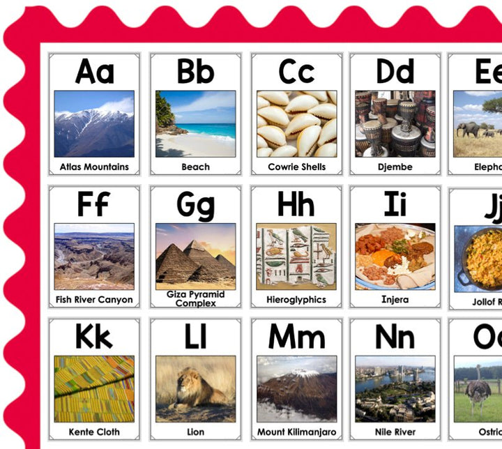 Africa Alphabet Posters - Teacher Jeanell