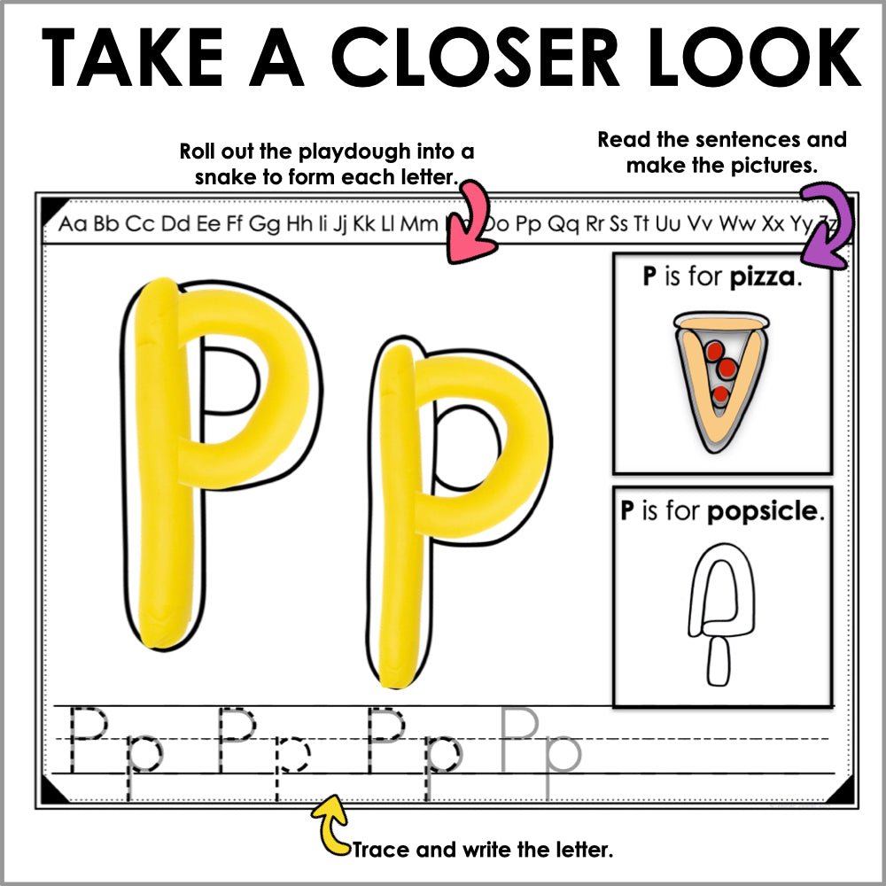 Alphabet Playdough Mats - Beginning Sounds - Teacher Jeanell