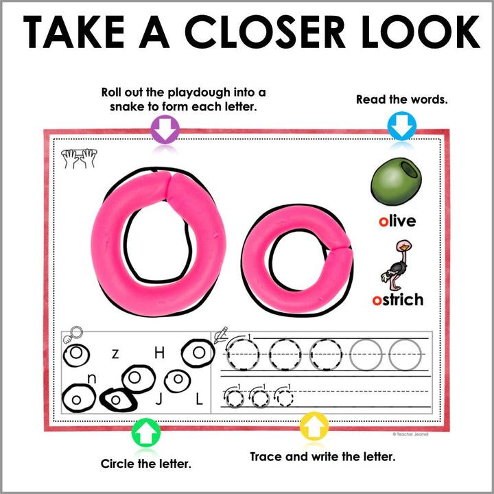 Alphabet Playdough Mats - Beginning Sounds - Teacher Jeanell