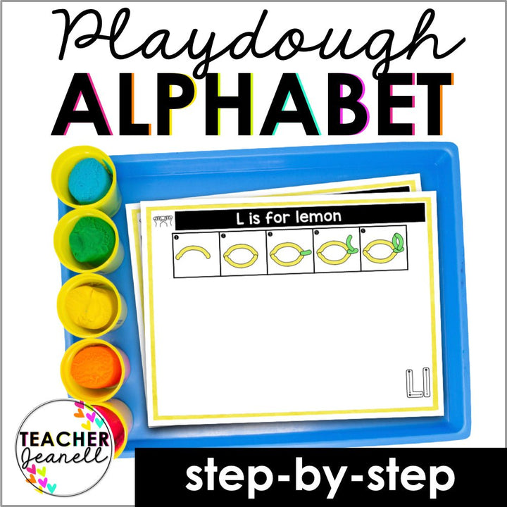 Alphabet Playdough Mats with Step-by-Step Instructions | Fine Motor Skills Activities - Teacher Jeanell
