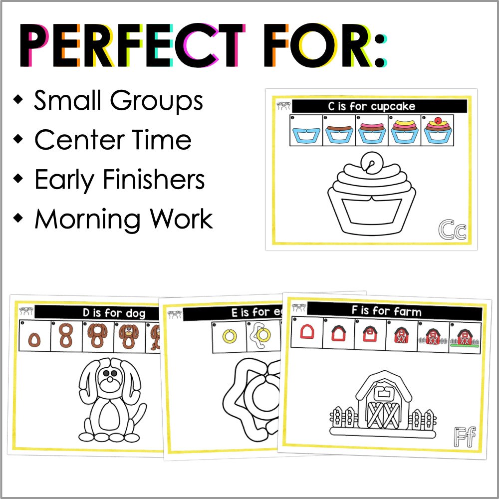 Alphabet Playdough Mats with Step-by-Step Instructions | Fine Motor Skills Activities - Teacher Jeanell