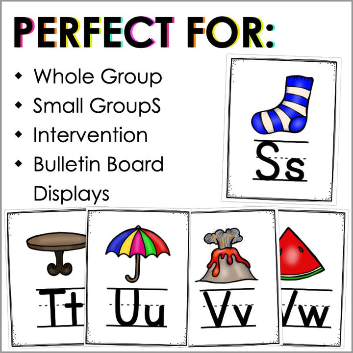 Alphabet Posters Sound Wall - Teacher Jeanell