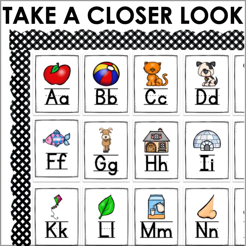 Alphabet Posters Sound Wall - Teacher Jeanell