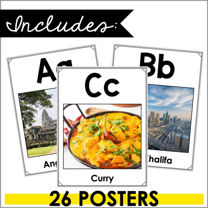Asia Alphabet Posters | A-Z Posters Asia AAPI | ABC Posters with Real Pictures - Teacher Jeanell